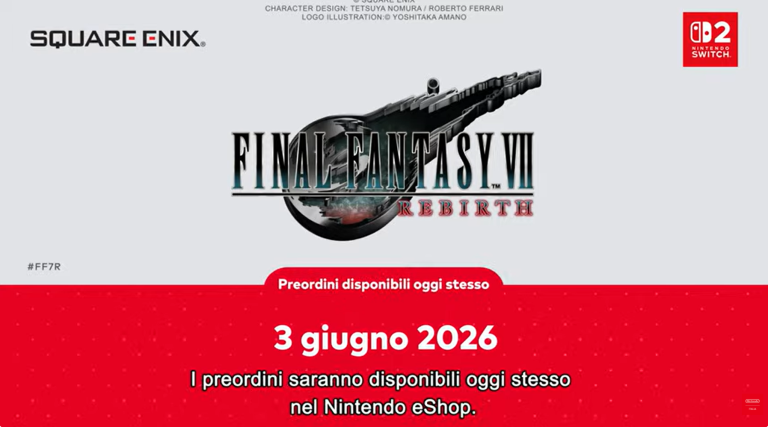 Final Fantasy VII Rebirth arriva su Switch 2 e Xbox